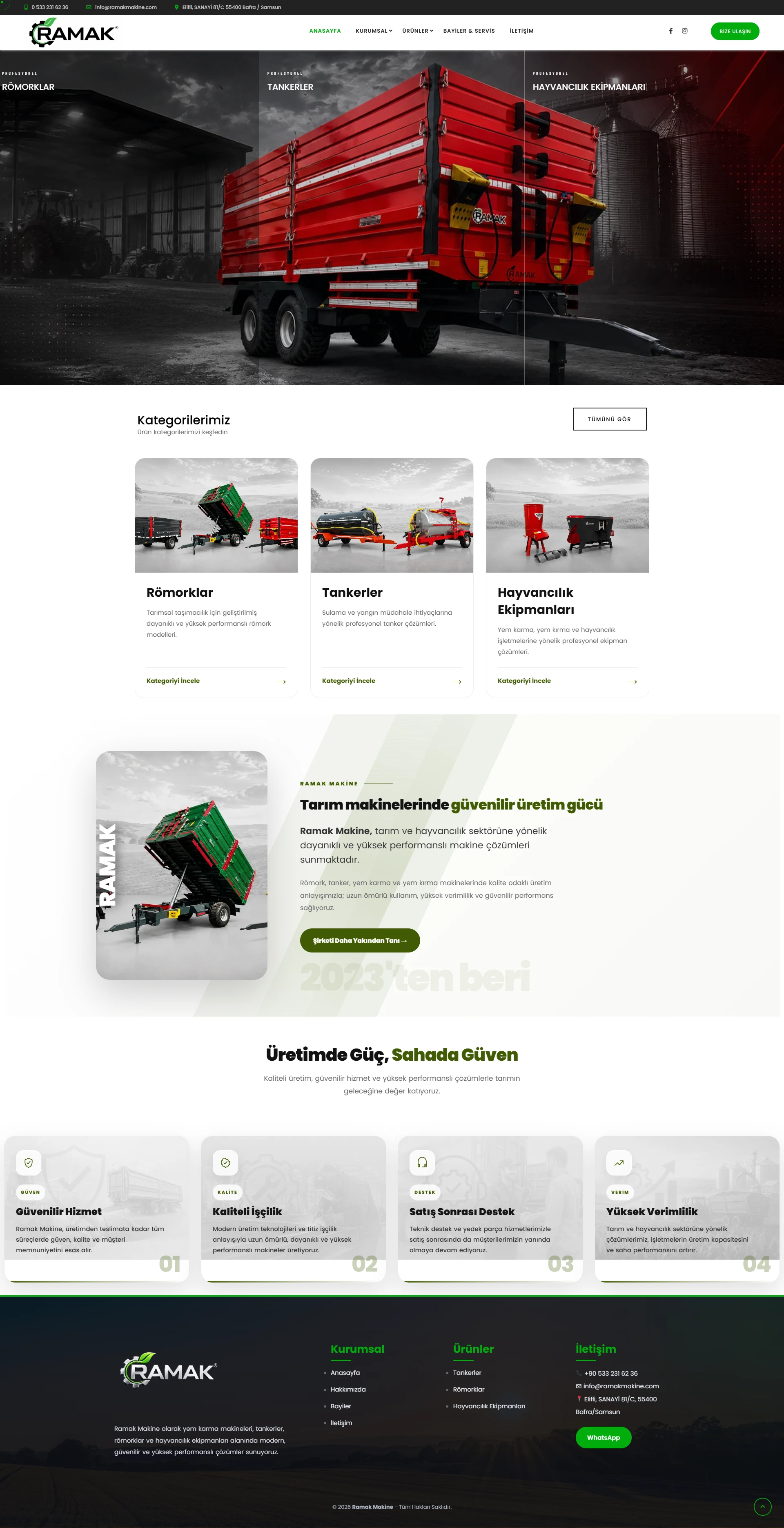 Ramak Makine Web Sitesi