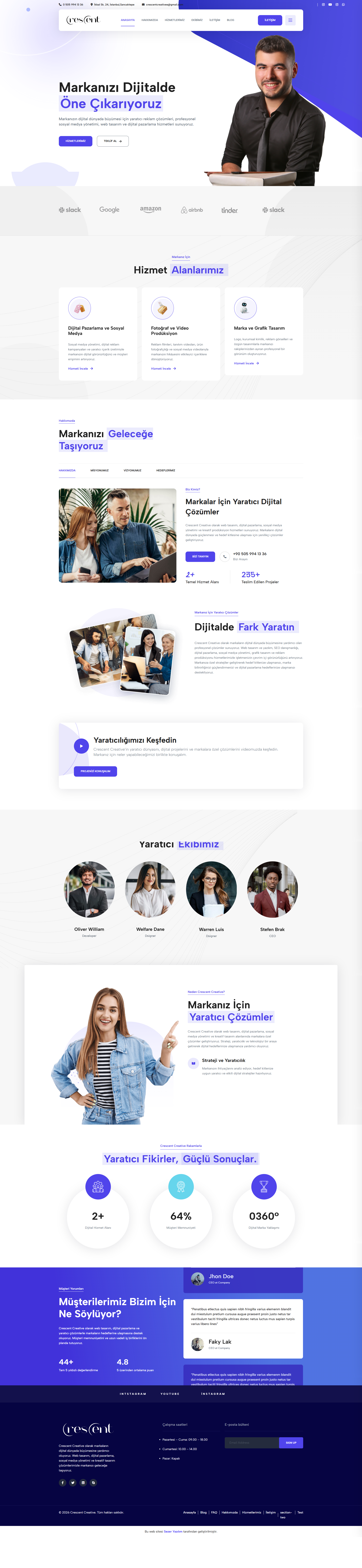 Crescent Creative web sitesi